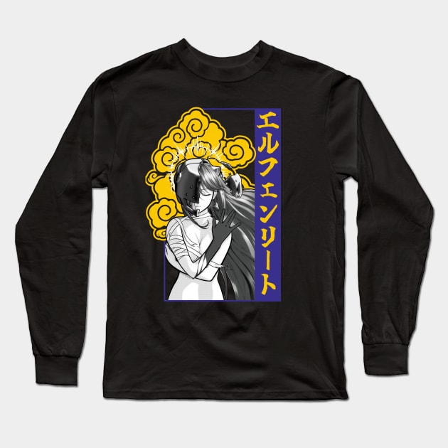 nyu yellow cloud japanese Long Sleeve T-Shirt by paisdelasmaquinas